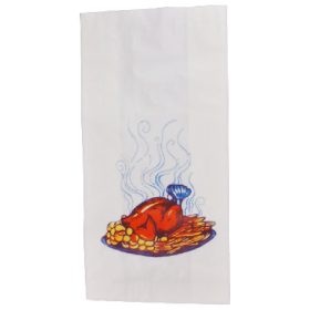 Papír tasak fehér grillcsirkés 15+8x30 cm 100 db/cs