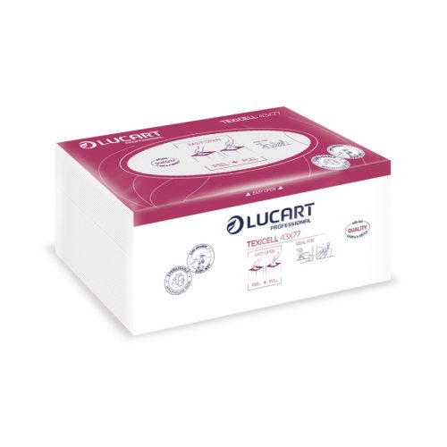Lucart Airtech fodrászkendő , hajtott-íves 43x77, 100lap/cs., 4cs./krt.