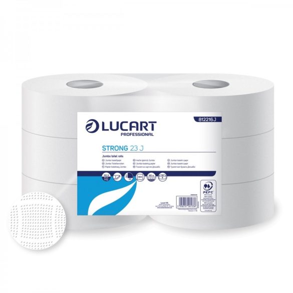 Lucart toalettpapír, 2rtg., cellulóz, 23cm, 165m, 6tek/cs