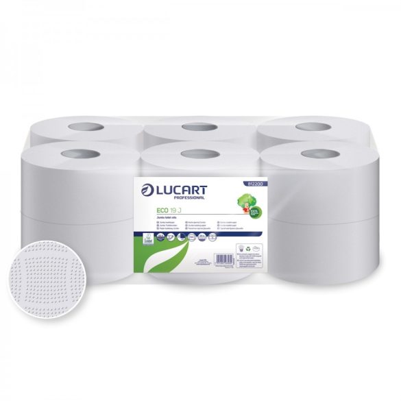 Lucart toalettpapír, 2rtg., fehér, 19cm, 120m, 12tek/cs