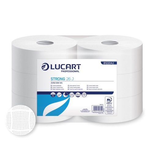 Lucart toalettpapír, STRONG 26 J, 2rtg., cell., 6tek