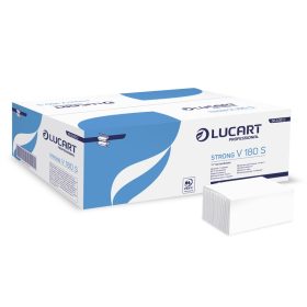   Lucart kéztörlő V hajt., STRONG V 180 S, 2rtg. cell 180lap/cs, 18cs/krt.