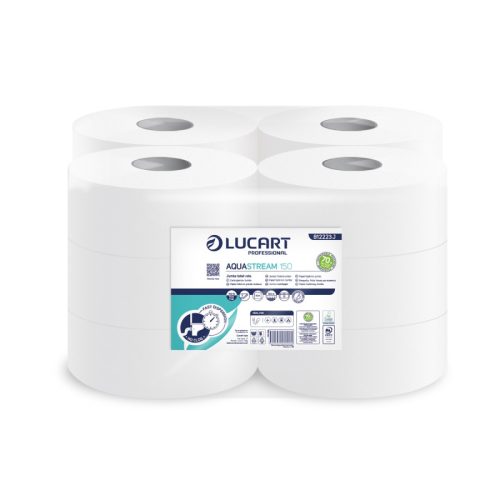 Lucart toalettpapír Aquastream 150 2rét. 12db/cs
