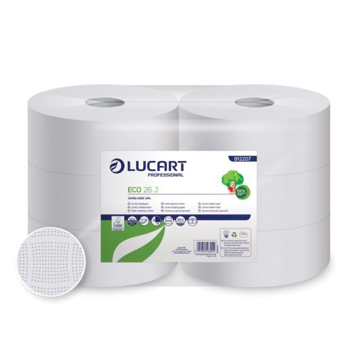Lucart toalettpapír, ECO 26 J, 2rtg., fehér, 240m 6tek/cs