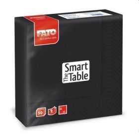 Szalvéta Fato 2rét. 33x33cm 1/4 fekete 50db/cs 24cs/#