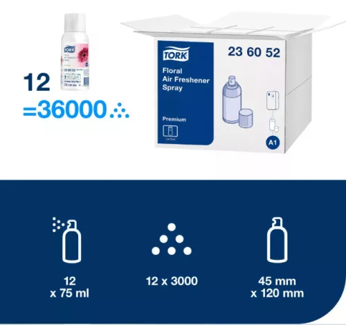 236052 Tork Premium aerosol utántöltő, virág (A1 rendszer)