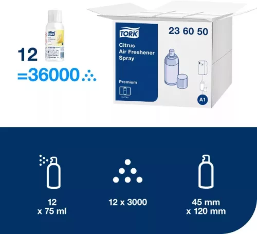 236050 Tork Premium aerosol utántöltő, citrom (A1 rendszer)
