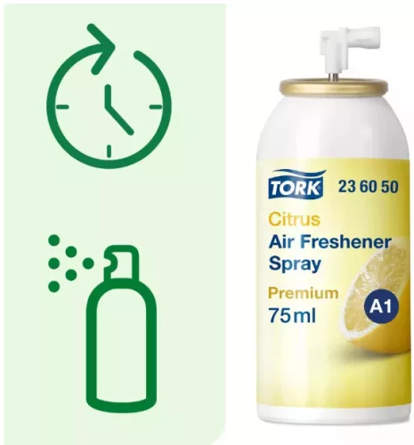236050 Tork Premium aerosol utántöltő, citrom (A1 rendszer)