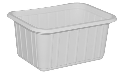 Műanyag szögletes alj 425ml fehér 50db/cs 800db/krt