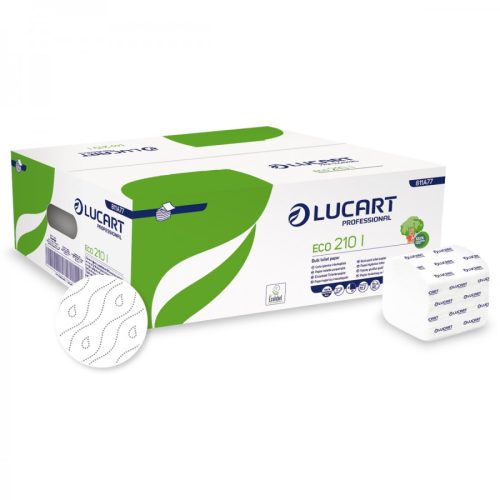 Lucart toalettpapír, haJt., ECO 210 l, 2rtg., fehér, 40cs/krt