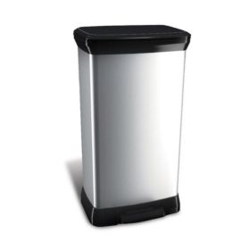 Curver fémhatású pedálos műanyag szemetes 50L