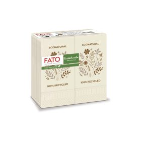   Szalvéta, Blossom, 33x33, 1/8 hajtású, kétrétegű, Fiberpack papír, barna I 50 lap/cs