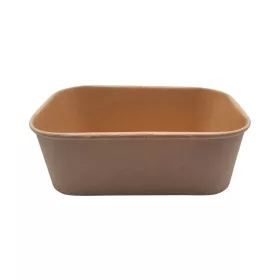 Kraft salátás doboz, papír+PE, 1000 ml, kraft | 50 db/cs
