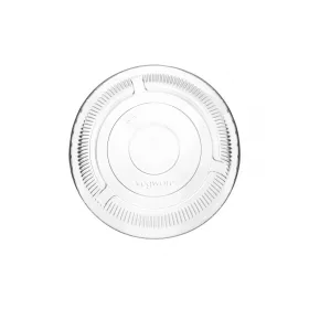   Lebomló pohártető szívószálnyílás nélkül, lapos, PLA, 96 mm pohárhoz | 50 db/csomag