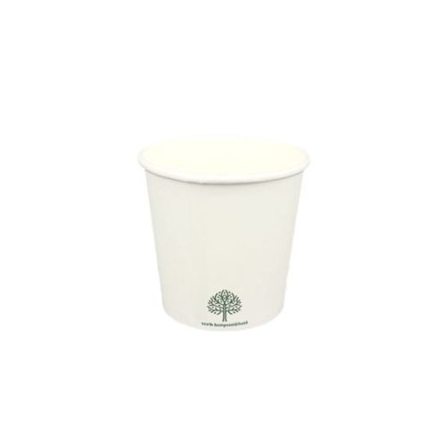 Papírpohár, 100 ml, műanyagmentes, fehér | 50 db/csomag