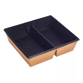   Elviteles doboz, 1200ml, karton, osztott, fekete I 20 db/csomag 9 csomag/karton