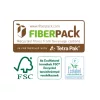 Kéztörlő, belső adagolású, Ø 19cm, Fiberpack papír, barna I 6 tekercs/csomag
