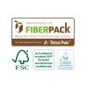 Toalettpapír L-ONE MINI adagolóhoz, kétrétegű, Fiberpack papír, barna | 12 tekercs