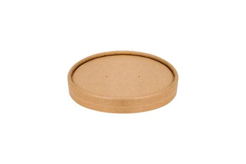 Kraft tető kraft levestartókhoz, papír, Ø 115 mm | 25 db/csomag