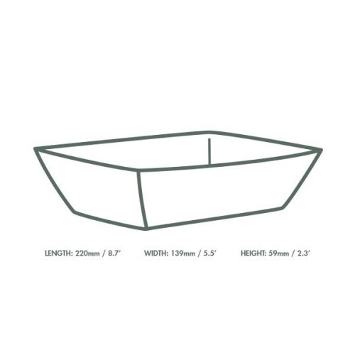 Lebomló ételkínáló csónak, kraft papír, 2370 ml, 220*139*59mm | 250 db/karton