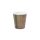 Lebomló kávés pohár, papír és PLA, 2,8 dl, barna | 50 db/csomag