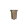 Lebomló kávés pohár, papír és PLA, 2,3 dl, barna | 50 db/csomag