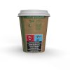 Lebomló kávés pohár, papír és PLA, 2,3 dl, barna | 50 db/csomag
