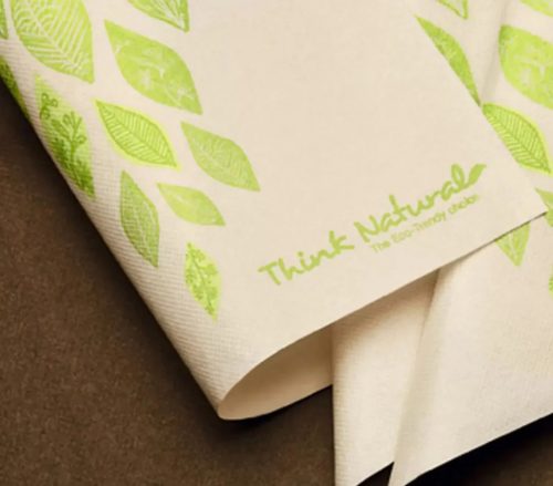 Környezetbarát szalvéta, 38×38cm, kétrétegű, natúr I 40db/csomag