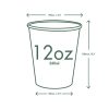 Lebomló teás pohár, papír és PLA, 3,4 dl | 50 db/csomag