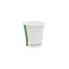 Lebomló kávés pohár, papír és PLA, 1,1 dl, presszókávés, piktogrammal | 50 db/csomag