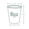 Lebomló kávés pohár, papír és PLA, 2,3 dl | 50 db/csomag