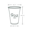2,5 dl keskeny PLA-pohár, Ø 76 mm + 76 mm íves PLA-tető szívószálnyílással szettben