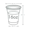 Lebomló hidegitalos pohár, 400ml, PLA, standard | 50 db/csomag