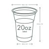 Lebomló hidegitalos pohár, PLA, 570ml, Ø 96 mm, környezetbarát termék jelöléssel | 50 db/csomag