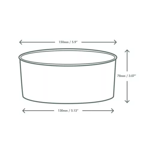 Lebomló salátás doboz, 1000ml, fekete, kraft | 50 db/csomag