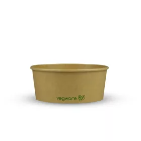 Lebomló salátás doboz, 750ml, kerek, kraft | 50 db/csomag