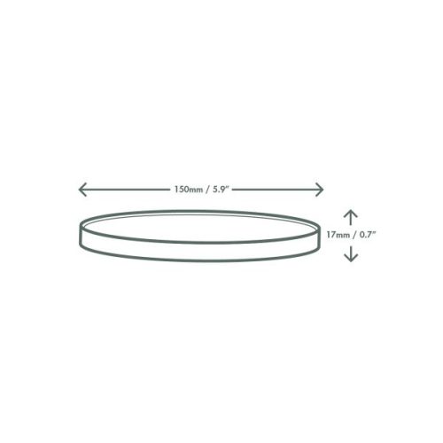 Lebomló papír tető salátás dobozhoz, kerek, fekete | 50 db/csomag