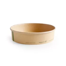   Lebomló családi ételtároló, papír+PLA, 0,75 liter kerek, kraft, Ø 18,5 cm | 50 db/csomag