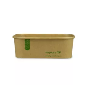   Lebomló salátás doboz, 750 ml, szögletes, kraft | 50 db/csomag