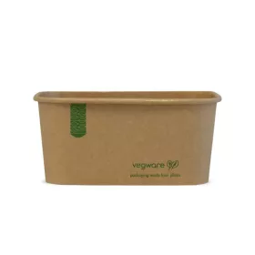   Lebomló salátás doboz, 1000 ml, szögletes, kraft | 50 db/csomag