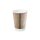 Lebomló teás pohár, papír és PLA, 3,4 dl, dupla falú, barna | 25 db/csomag