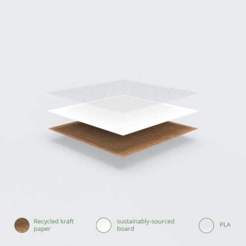 Lebomló papípohár, karácsonyi, papír és PLA, 3,4 dl, duplafalú | 25 db/csomag