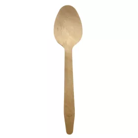   Lebomló evőkanál, fa, öblös kialakítás, 16,5 cm | 100 db/csomag