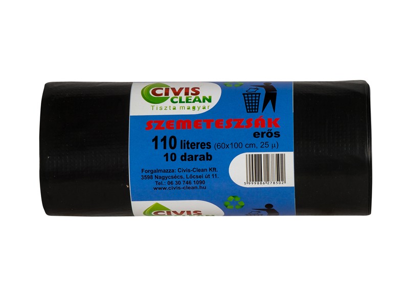 Szemeteszsák 110L erős (10db/cs) Szemeteszsák 110L erős (10db/cs)